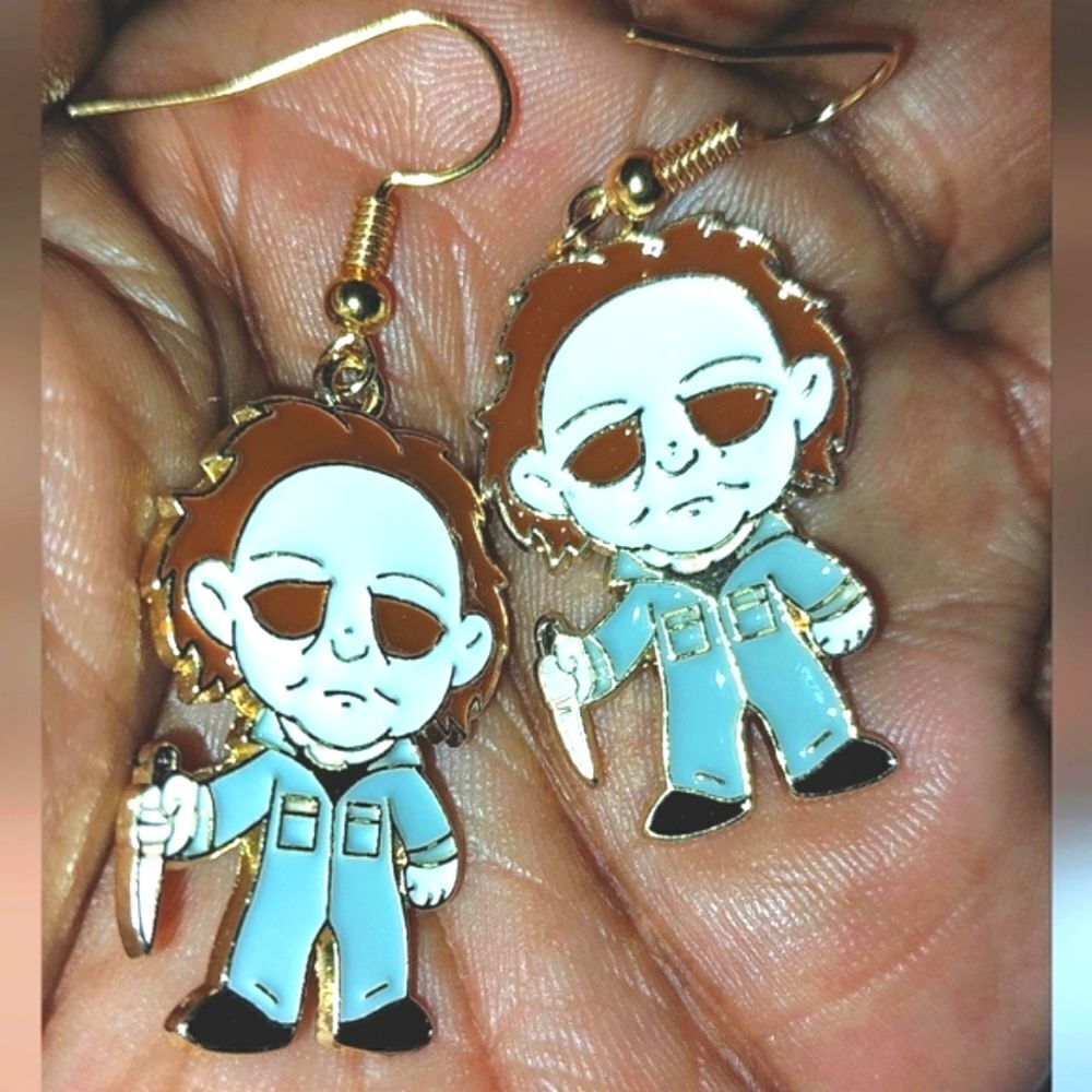 Horror Movie Character Acrylic Drop Earrings For Adults And Kids